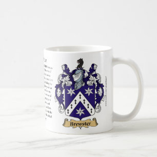 Brewster, the Origin, the Meaning and the Crest Coffee Mug