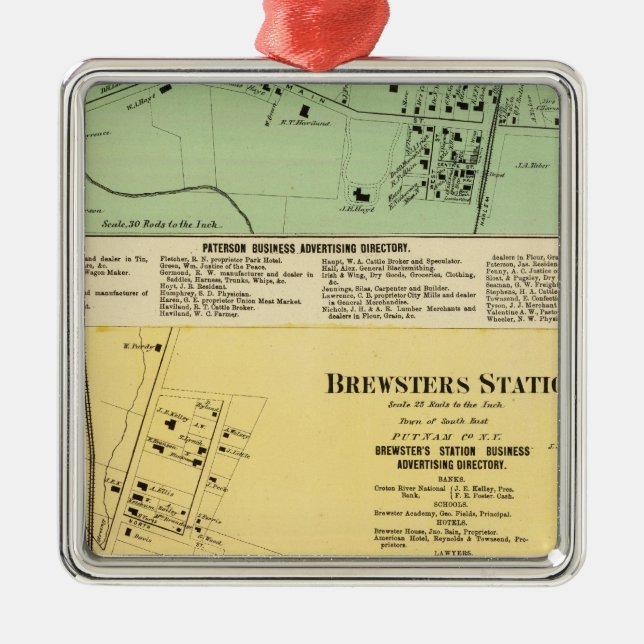 Brewsters Sta, Patterson Metal Ornament (Front)