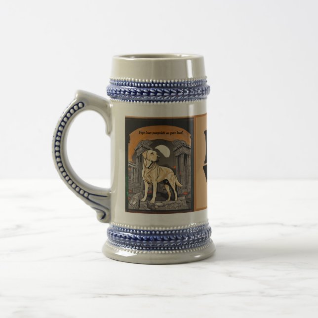 Brewtiful Golden Retriever Beer Stein   (Left)