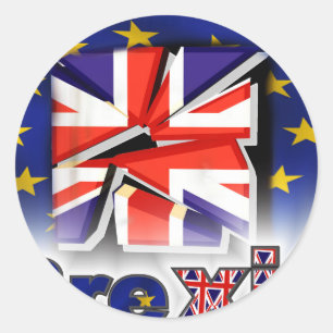 brexit classic round sticker