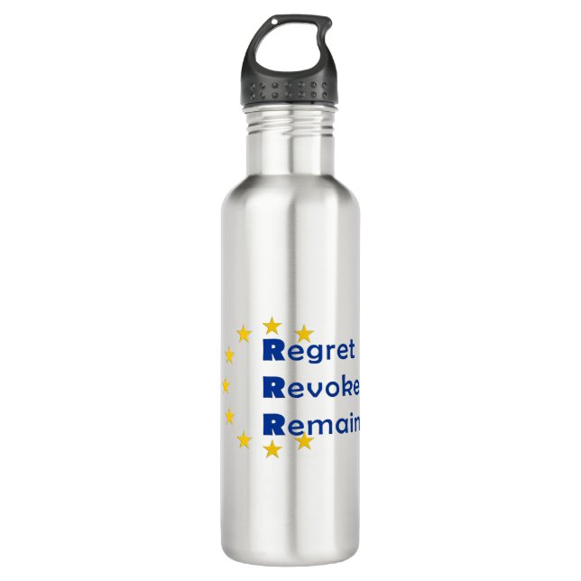 Brexit Design Stainless Steel Water Bottle (Front)