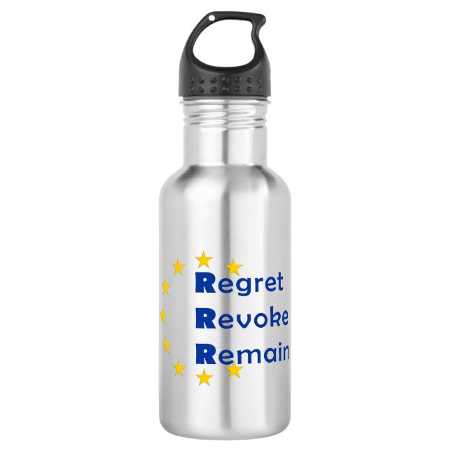 Brexit Design Stainless Steel Water Bottle (Front)