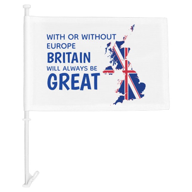 BREXIT GREAT BRITAIN EUROPE CAR FLAG (Front)