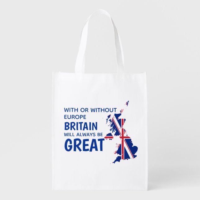 BREXIT GREAT BRITAIN EUROPE GROCERY BAG (Front)