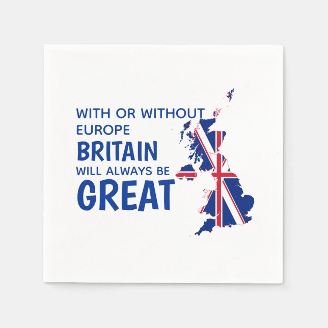 BREXIT Great Britain Europe Paper Napkins (Front)