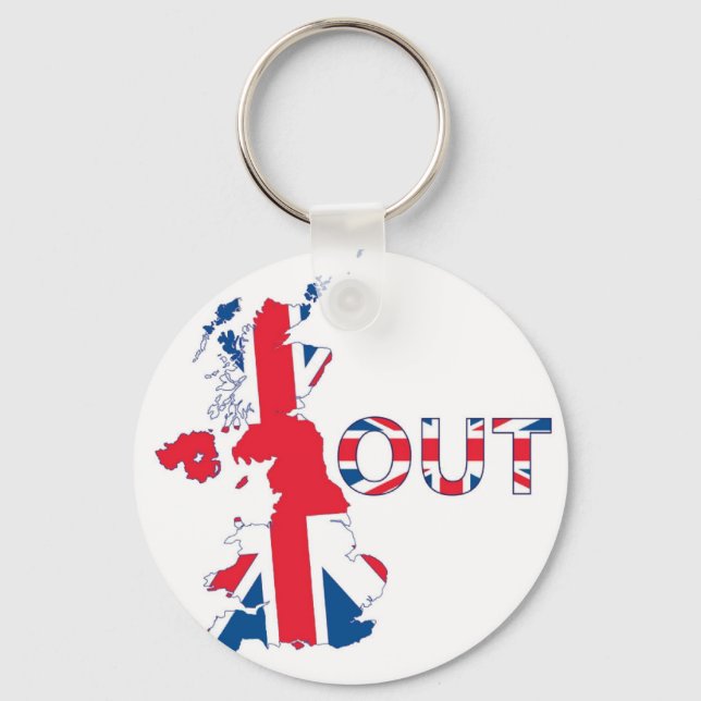 BREXIT OUT UNION JACK KEYCHAIN (Front)