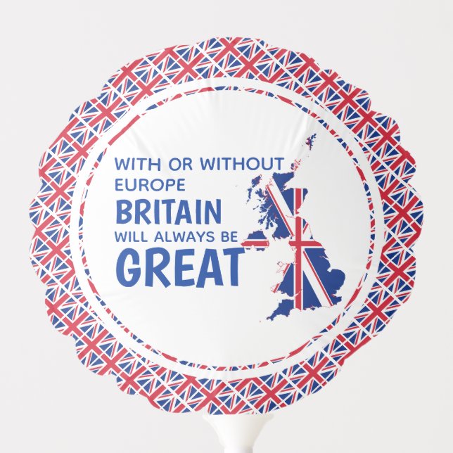 BREXIT Union Jack BRITAIN ALWAYS GREAT Celebration Balloon (Front)