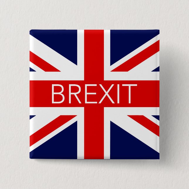 BREXIT UNION JACK - HIGH QUALITY IMAGE BUTTON (Front)