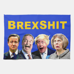 BREXSHIT, funny anti Brexit referendum message: Kitchen Towel