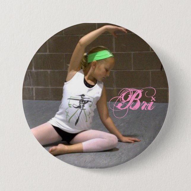 Bri Pink Pinback Button (Front)