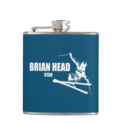 Brian Head Resort Utah Skier Flask