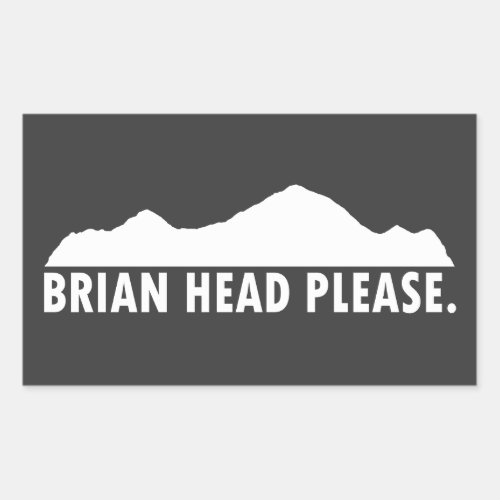 Brian Head Utah Please Rectangular Sticker