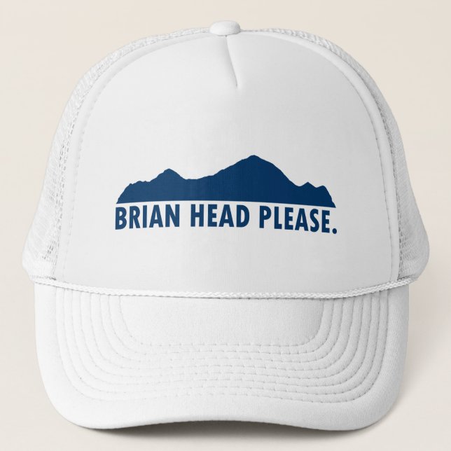 Brian Head Utah Please Trucker Hat (Front)