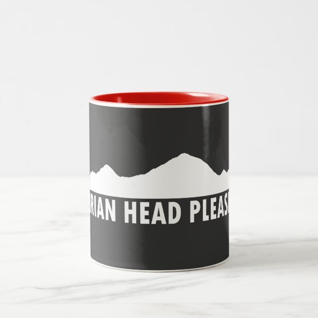 Brian Head Utah Please Two-Tone Coffee Mug (Center)