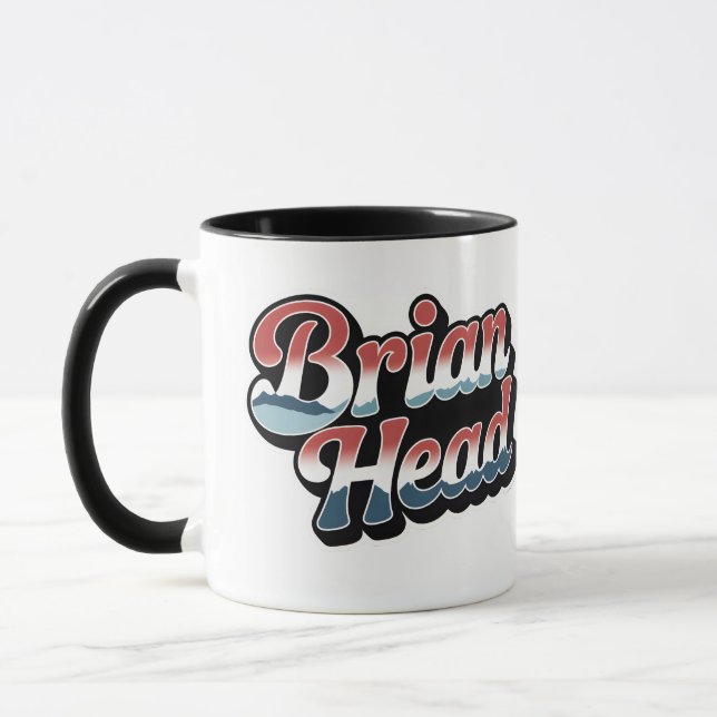 Brian Head Utah Retro Ski Resort Mug (Left)