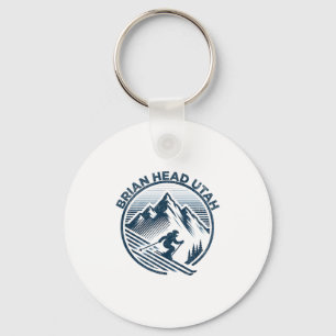 Brian Head Utah Ski Resort Winter Skiing _2  Keychain