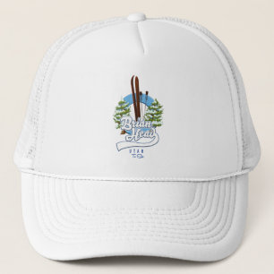 Brian Head Utah to ski logo Trucker Hat