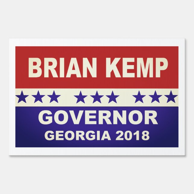Brian Kemp Governor Georgia 2018 Yard Sign (Front)