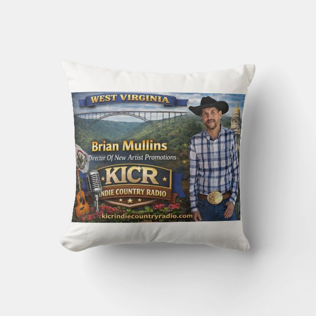 Brian Mullins Pillow (Front)