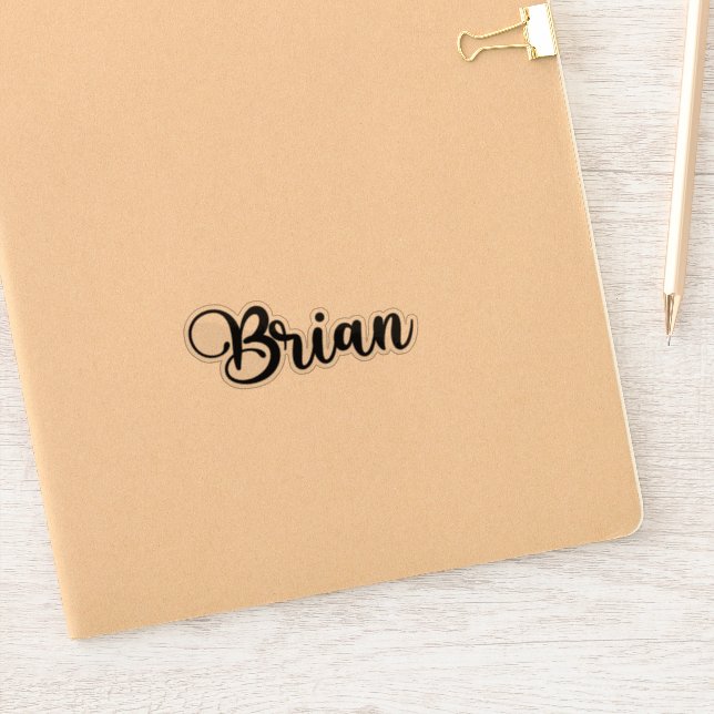 ブライアン　ありがとうございます！ Brian Name - Handwritten Calligraphy Sticker | Zazzle