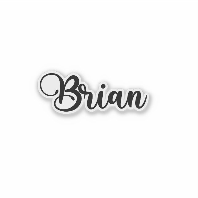 Brian Name - Handwritten Calligraphy Sticker | Zazzle