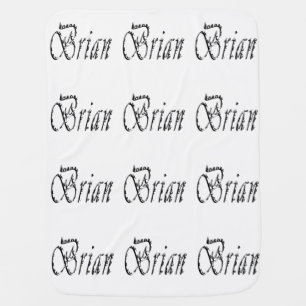 Brian, Name, Logo, Baby Fleece Blanket
