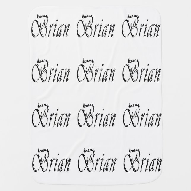 Brian, Name, Logo, Baby Fleece Blanket (Front)