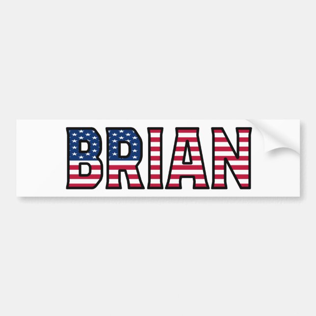 Brian Name Vorname USA Aufkleber Sticker Auto (Front)