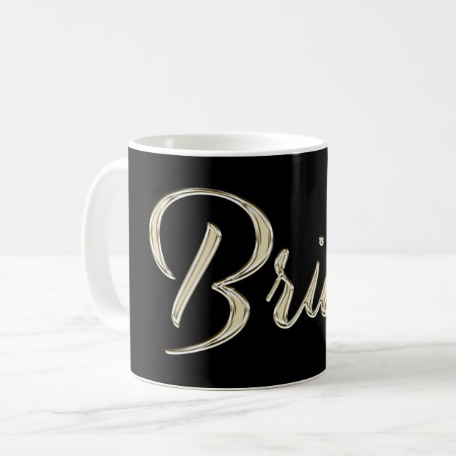 Brian Name whitegold Tasse Teetasse Kaffetasse Coffee Mug (Front Left)