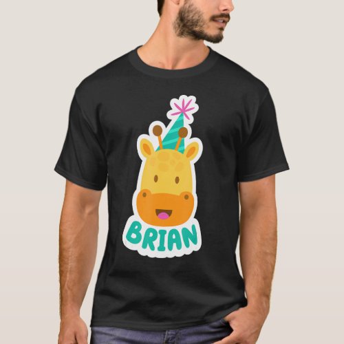 Brian Personalised Happy Birthday Idea T_Shirt