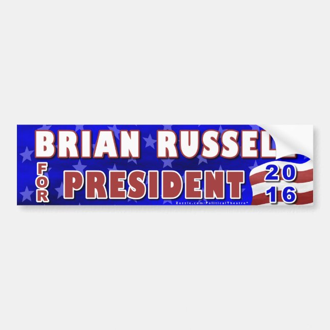 Brian Russell President 2016 Election Republican Bumper Sticker (Front)