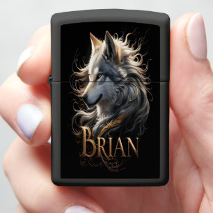 Brian, The Wolf of Night Zippo Lighter