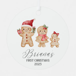 Briana Personalized Baby's First Christmas Metal Ornament