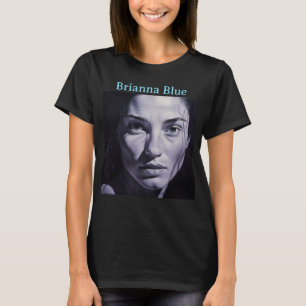 “Brianna Blue” Women In Charcoal T-Shirt