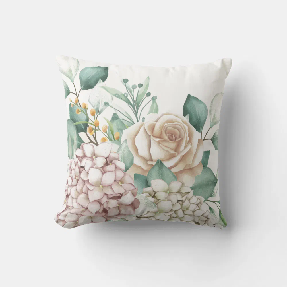 Briannamae Garden Floral Throw Pillow