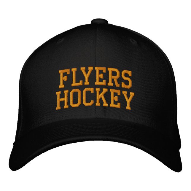 BRIANS CURSE SUPPORTS FLYERS HOCKEY EMBROIDERED BASEBALL CAP (Front)