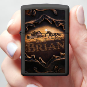 Brian's Farm Scene Sign Zippo Lighter