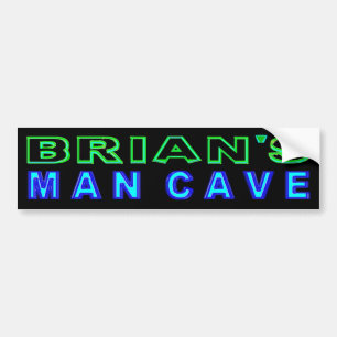 Brian's Man Cave Bumper Sticker