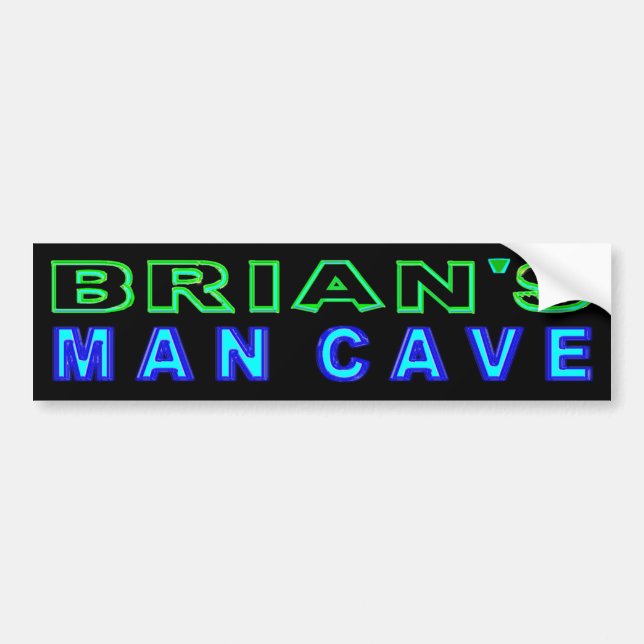 Brian's Man Cave Bumper Sticker (Front)