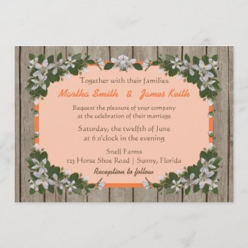 Briar Patch/orange Country Wedding Invitation by PandaCatGallery at Zazzle