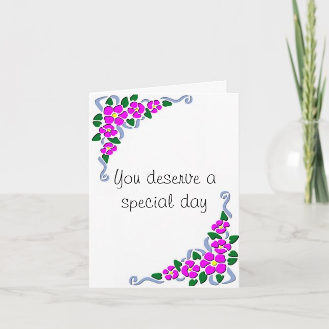 Briar Rose Birthday Card (Front)