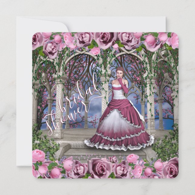 Briar Rose Sleeping Beauty Fairytale Bridal Shower Invitation (Front)