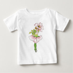 Briar Rose Vintage Cute Flower Child Girl Floral Baby T-Shirt