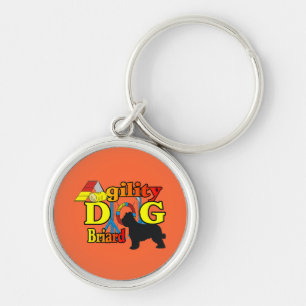 Briard Agility Keychain