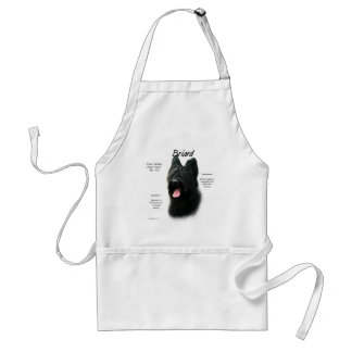 Briard (black) History Design Adult Apron