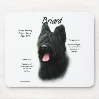 Briard (black) History Design Mouse Pad