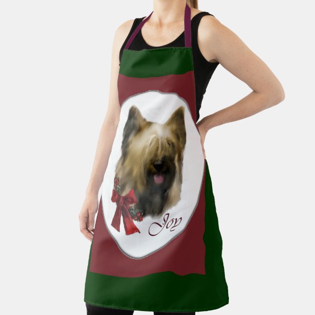 Briard Christmas Gifts Apron (Insitu)