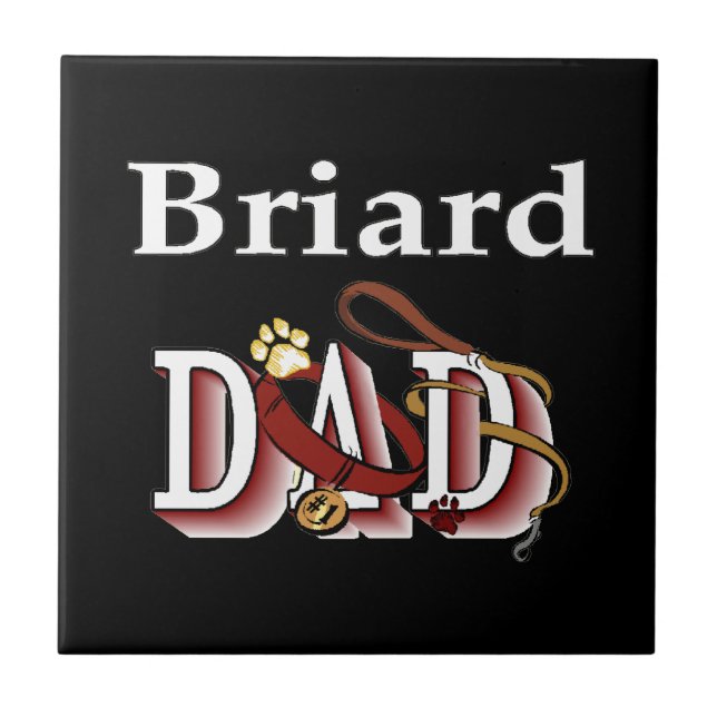 Briard Dad Tile (Front)