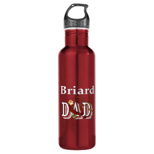 Briard Dad Water Bottle