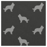 Briard Dog Breed Silhouettes Patterned Fabric